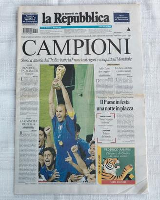 La Repubblica 10/7/2006 Italia Campione del Mondo