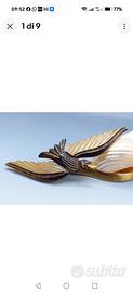 Antica spilla Art Deco anni 30 corno biondo 