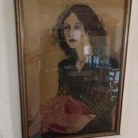 ritratto di giovane donna con mantello- barone 79’
