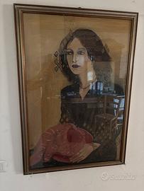 ritratto di giovane donna con mantello- barone 79’