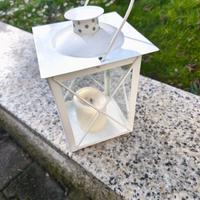 Lanterna bianca metallo