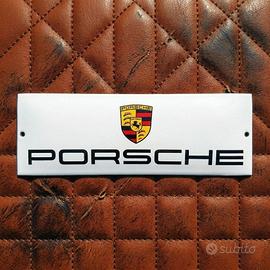 Tabella Insegna Smaltata PORSCHE Stemma Original