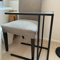 Tavolino vetro e metallo nero Ikea Vittsjo