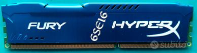 MEMORIA RAM KINGSTON HYPERX FURY 4GB DDR3 1600MHz