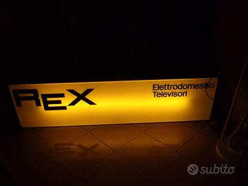 INSEGNA LUMINOSA REX ANNI 70