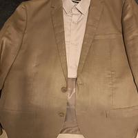 completo per uomo grigio perla 100% lino