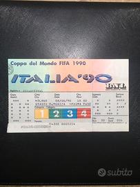 Ticket 1^Partita Mondiali calcio ITALIA 90-8/06/90