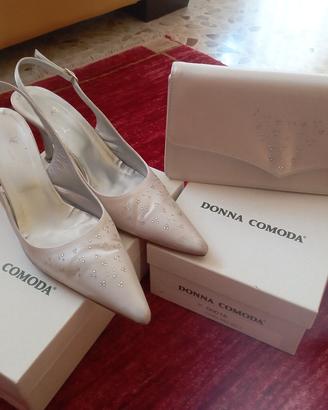 completo scarpe borsa da cerimonia