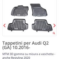 TAPPETI IN GOMMA PER AUDI Q2