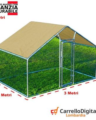 Gabbia per Polli 3x2m x h 2 m – 6 mq – beige