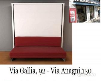 Letto a scomparsa billy rosso- VIA GALLIA 92-LETTI