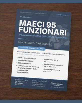 Manuale Concorso MAECI 95 Funzionari Completa