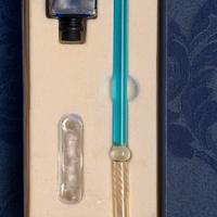 Set di penna in vetro  con calamaio e poggiapenne