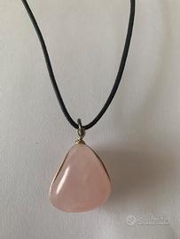 Collana con quarzo rosa