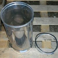 Manicotto per valvola canale fumi AISI 304, 25 cm