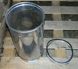 Manicotto per valvola canale fumi AISI 304, 25 cm