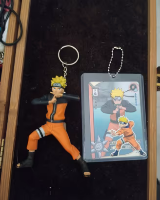 portachiavi Naruto + segnalibro con carta naruto