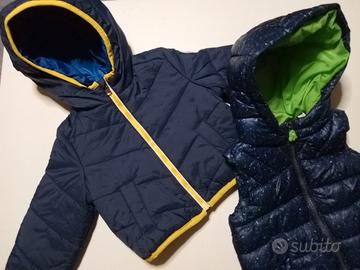 1 piumino + 1 gilet neonato 6-9 mesi 