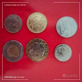 6 monete in lire italiane 1996/97/98