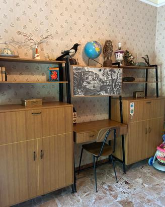Scrivania + letto a scomparsa salvaspazio in legno