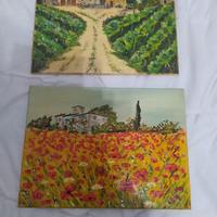 Quadri ad olio paesaggi Toscani