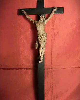CROCIFISSO CON CRISTO LIGNEO 1700/sec. XVIII PARMA