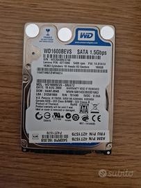 Hard Disk WD 160GB - SATA - 2.5 - settori dann.