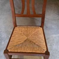 Sedia noce impagliata