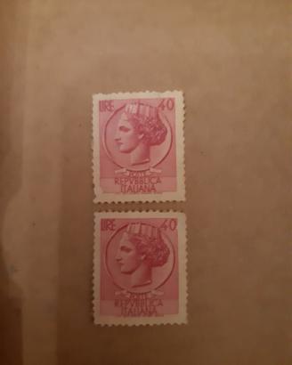 francobollo 40 lire