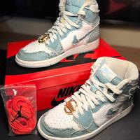Nike Air Jordan high OG Denim+box+lacci extra