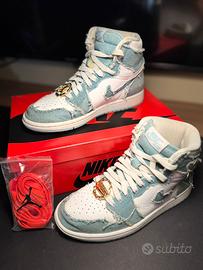 Nike Air Jordan high OG Denim+box+lacci extra