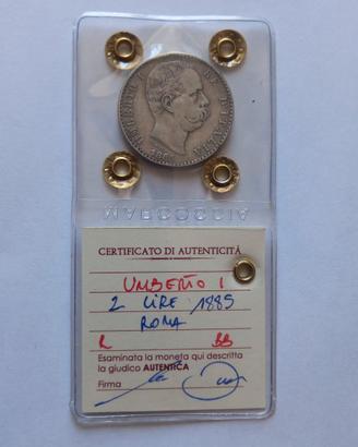 Umberto I 2 lire 1885 bb