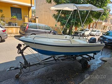 Barca 4,5 metri con motore yamaha 20cv 4t