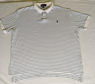 Polo Ralph Lauren XXL righe bianca azzurra