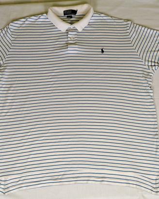 Polo Ralph Lauren XXL righe bianca azzurra