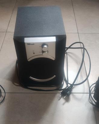 Casse Trust piccole amplificate con subwoofer