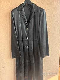 Cappotto pelle nero Made in Italy Tg. 44