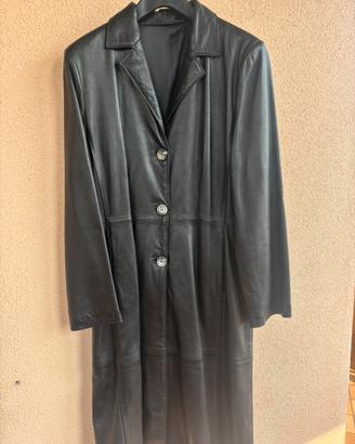 Cappotto pelle nero Made in Italy Tg. 44