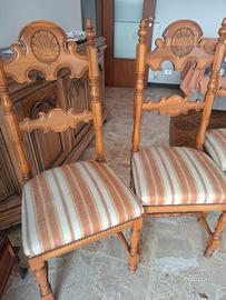 6 sedie da pranzo in legno