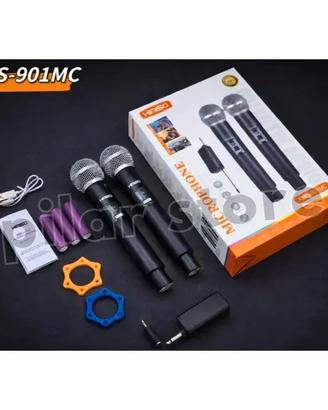 Kit 2 Microfoni wireless professionale a doppio mi