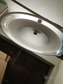 Lampadario In Vetro Vintage Anni 50