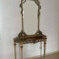 consolle e specchiera in stile Barocco