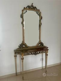 consolle e specchiera in stile Barocco