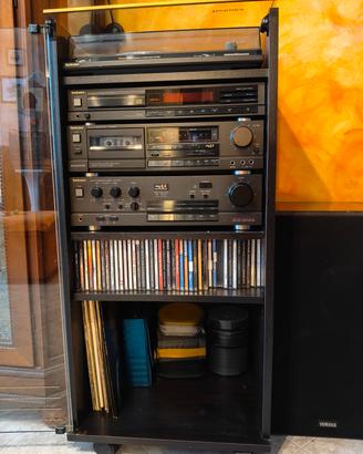 Impianto audio Technics con casse Yamaha