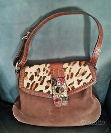 Borsa Vintage  Capaccioli  in pelle marrone di cam