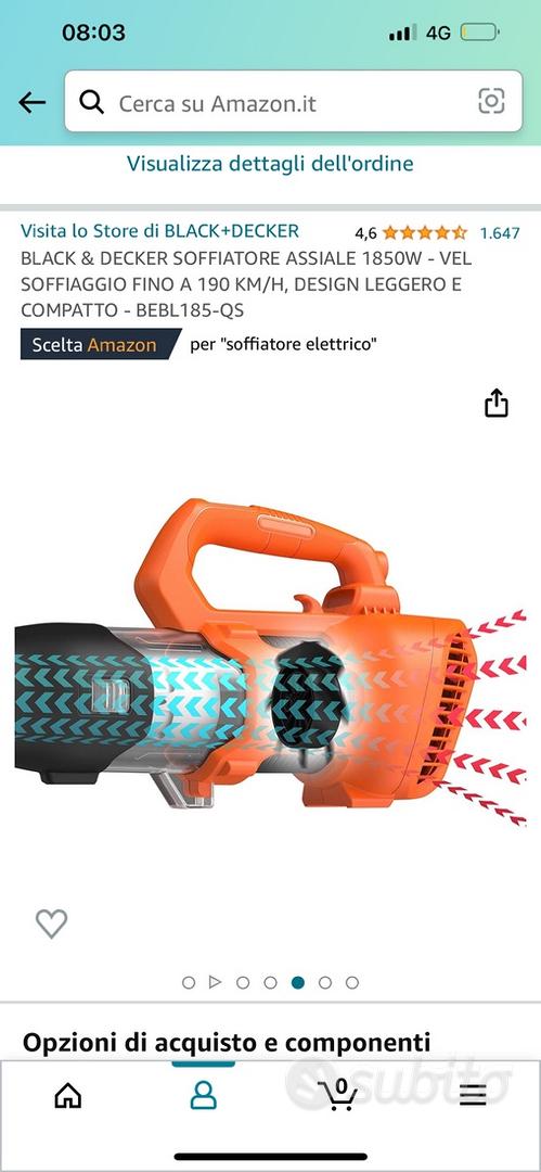 Soffiatore BEBL185 elettrico Black+Decker