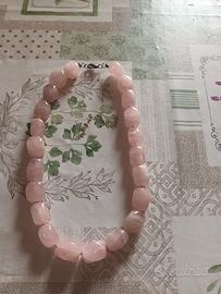 collana di quarzo rosa
