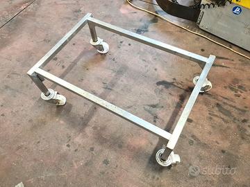carrello porta griglie in inox usato