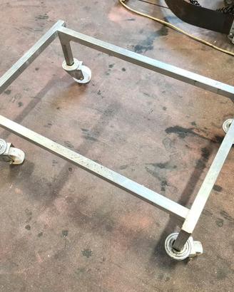 carrello porta griglie in inox usato