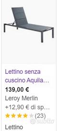 Lettino per prendere il sole
